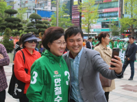 안철수 후보 울산 남구 롯데백화점 유세 현장